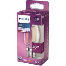 Maxi Trendy LED Classic 40W B35 E14 Mum Tipi Beyaz Işık Dim Edilmez Filament LED Ampul