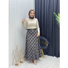 Moda Yağmur Büyük Beden Etek Siyah