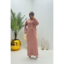 Moda Yağmur Simay Tesettür Takım Gül