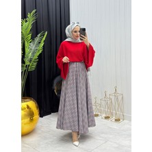 Moda Yağmur Esra Etek Gri