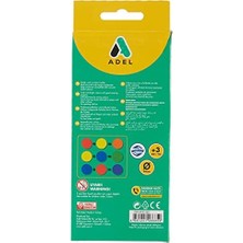 Maxi Trendy Adel, 12 Renk, 24 mm Tablet, Canlı ve Parlak Renkler, Fırça Içerir