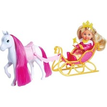 Maxi Trendy 105733701, Evi Prenses Sürüş Eğlencesi, Prenses Evi ve Özel Kıyafeti, Kış Kızağı & Atı ile Birlikte, Prenses Aksesuarları, 12CM