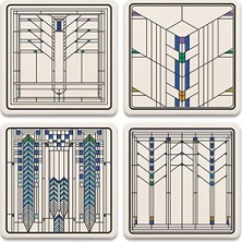 Maxi Trendy Coasterstone Ennis Pencere Bardak Altlığı Seti, Çok Renkli