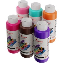 Maxi Trendy Tamamlayıcı Renkler Akrilik Boya 6'lı Set 6X120 ml