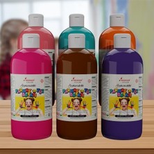 Maxi Trendy Tamamlayıcı Renkler Parmak Boyası 6'lı Set 6X500 gr