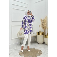 Moda Yağmur Görkem Tesettür Gömlek Mor