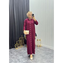 Moda Yağmur Nare Elbise Bordo