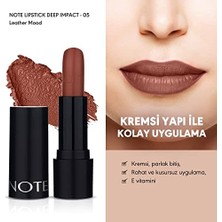 Maxi Trendy Deep Lipstick 05 Kremsi Dokulu Yarı Parlak Ruj, Kahverengi