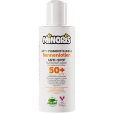 Maxi Trendy Minoris Leke Karşıtı Güneş Kremi Losyonu Spf 50+, Organik, Doğal & Mineral Içerikli, Hassas Ciltler Için, Hipoalerjenik, Vegan, Suya Dayanıklı, Geniş Spektrumlu, Makyaj Bazı Olarak Uygun,