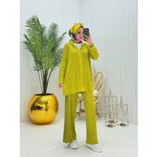 Moda Yağmur Nil Tesettür Takım Yağ Yeşili