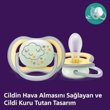 Maxi Trendy Ultra Air Gece Emzik, 18 Ay+, 2’li Paket, Karanlıkta Parlayan, Ortodontik Silikon, Geniş Hava Delikli, Mikrodalga Sterilize Edilebilir, Bpa Içermez, SCF376/01