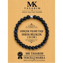 MK Tasarım Gerçek Yıldız Taşı Erkek Bileklik MK.8000.005 - Rahatlık-Dinginlik-Enerji- Stres Bilekliği