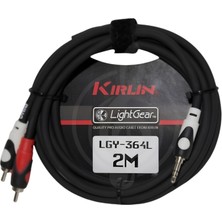 Kirlin Kırlın LGY-364L Lıghtgear Y-Cable 2 Metre 3.5 mm Trs - 2 x Rca Ses Kablosu