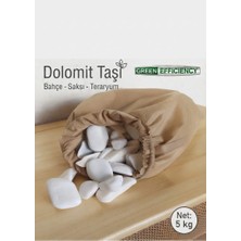 Green Efficiency Beyaz Dolomit Taşı 5kg 10KG 20KG  2-4 cm | Saksı Üstü Dekoratif Çakıl Taşı | Teraryum Bahçe Peyzaj ve Akvaryum Taş