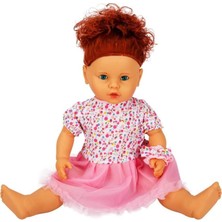 Küçük Hazine 1060011 Lila Sesli Saçlı Et Bebek 60 cm