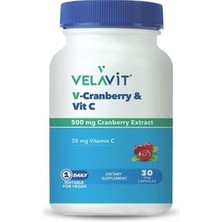 Velavit V-Cranberry & Vitamin C 30 Kapsül ( 1 Adet )
