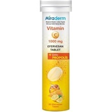 Miraderm Propolis Vitamin C Çinko 20 Efervesan Tablet ( 1 Adet )