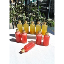 Qualitev 10 Adet 50 ml Cam Şişe Gold Metal Kapaklı Mini Shot Meyve Suyu Içecek Şişesi