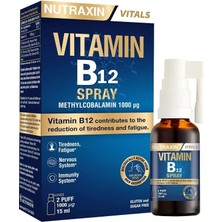 Nutraxin Vitamin B12 1000 Mcg Dil Altı Sprey 15 ml ( 1 Adet )