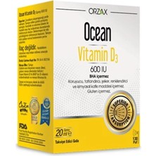 Ocean Vitamin D3 600 Iu 20 ml Sprey ( 1 Adet )