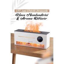 Ensiga LED Alev Efektli Ultrasonik Hava Nemlendirici & Aroma Difüzör