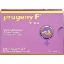 Progeny F + Dha 60  Sert Kapsül + 30 Yumuşak Kapsül ( 1 Adet )