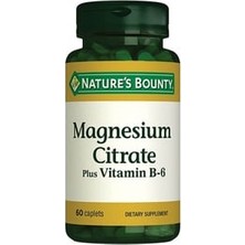 Nature's Bounty Magnesium Citrate Plus Vitamin B-6 60 Kaplet ( 1 Adet )