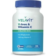 Velavit V-Iron & Vitamin C 30 Tablet ( 1 Adet )