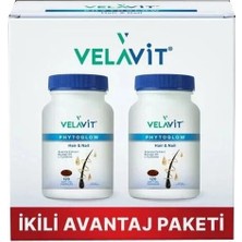 Velavit Phytoglow Hair Nail 120 Kapsül 2'li Paket ( 1 Adet )