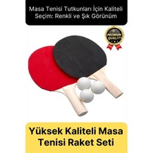 Empressco Özel Seri Yüksek Kaliteli Eğlence Oyun Renkli 2 Adet Raket 3 Pinpon Topu Masa Tenisi Raket Seti