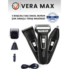 Empressco 3'lü Set Saç Sakal Kesme Traş Makinesi Burun Kılı Alma 3in1 Pro Model Erkek Bakım Seti