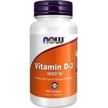 Now Vitamin D3 180 Softjel Kapsül ( 1 Adet )