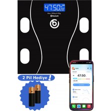 Empressco Dijital Tartı 180 Kg, Vücut Kitle Endeksi, Yağ, Su, Kas Ölçer, Siyah