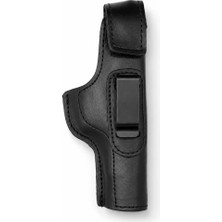 Savage Cırtlı Maşalı Napa Deri Tabanca Kılıfı Glock 19 - Siyah