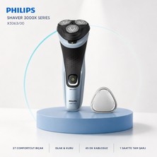 Philips 3000X Serisi Islak&kuru Tıraş Makinesi, 3 Yönde Dönen Başlıklar, Hassas Düzeltici, X3063/00
