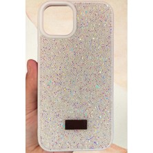 3D Sepetim iPhone 13 / 14 Yıldız Tozu Premium Beyaz Silikon Kılıf