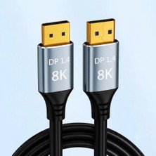 Justlink Displayport To Displayport Görüntü Kablosu (5metre) 8k 60Hz - 4K 240Hz Gaming Monitör Uyumlu Altın Uçlu 14.1 Hdr KABLO-JL-8KDC050