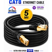Vwin Cat8 Süper Hızlı (5 Metre)40 Gbps 2000 Mhz Internet Ağ Kablosu Ethernet Cable