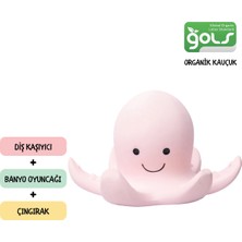 Tikiri Organik Kauçuk Diş Kaşıyıcı ve Banyo Oyuncağı-Octopus