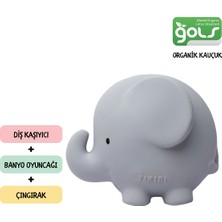Tikiri Organik Kauçuk Diş Kaşıyıcı ve Banyo Oyuncağı-Elephant
