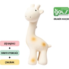 Tikiri Organik Kauçuk Diş Kaşıyıcı ve Banyo Oyuncağı-Giraffe