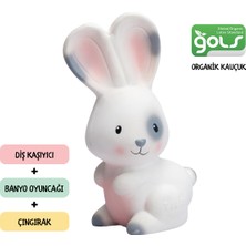 Tikiri Organik Kauçuk Diş Kaşıyıcı ve Banyo Oyuncağı- Bunny