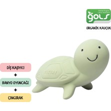 Tikiri Doğal Kauçuk İlk Oyuncak - Diş Kaşıyıcı - Banyo Oyuncağı - Çıngırak - Turtle