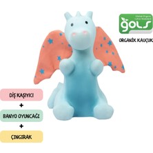 Tikiri Organik Kauçuk Diş Kaşıyıcı ve Banyo Oyuncağı-Baby Sunrise Dragon