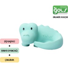 Tikiri Organik Kauçuk Diş Kaşıyıcı ve Banyo Oyuncağı-Crocodile