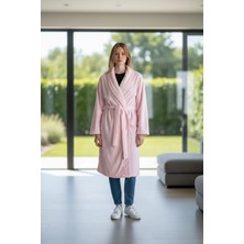 Erca Home Tekstil Ürünleri %100 Pamuklu Bornoz / Kadın Pembe