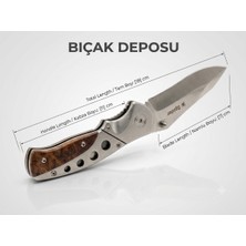 Bıçak Deposu Dondar Çakı Avcı Kamp Bıçağı Katlanır Cep Çakısı Ahşap Detaylı