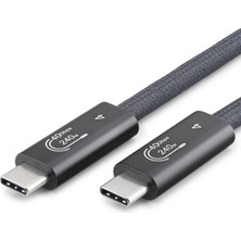 Skygo Type-C Usb4 40 Gbps 240W 8k 60 Hz Şarj ve Data Kablosu 0.5 M Siyah HDX7885