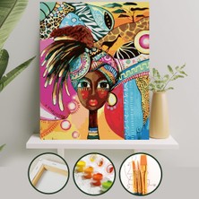 Palmiye Hobi Sanat Sayılarla Boyama 40x50 cm Tuval Seti Fırça Boya Dahil Çıtaya Gerili - Karnaval