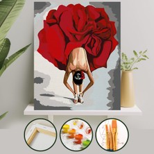 Palmiye Hobi Sanat Sayılarla Boyama Tuval Seti Fırça Boya Dahil (Çıtalı) 40x50 CM - Bale